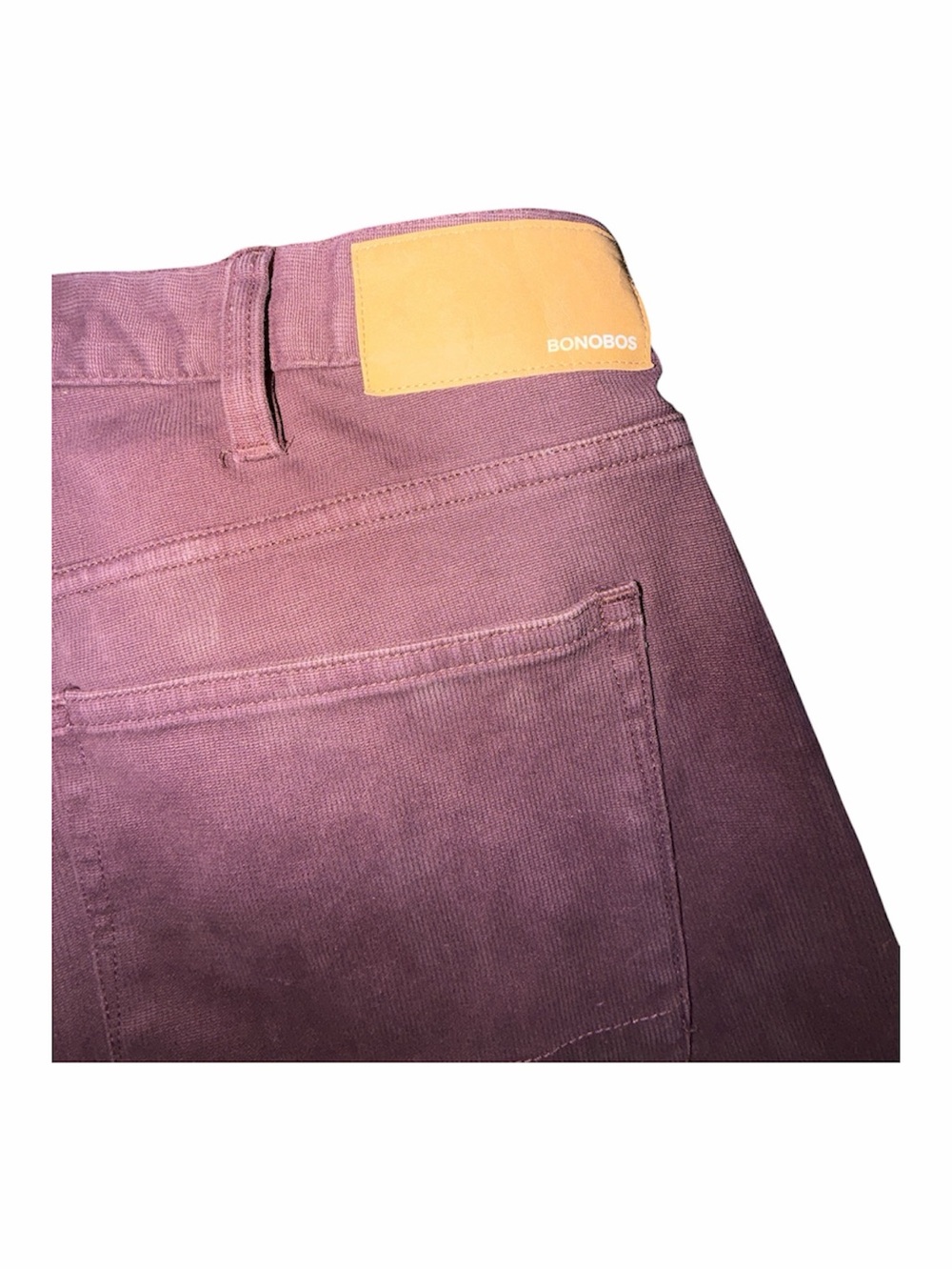 Bonobos Men’s Straight Fit Corduroy Pants 32x30 Burgundy Purple - Picture 2 of 7